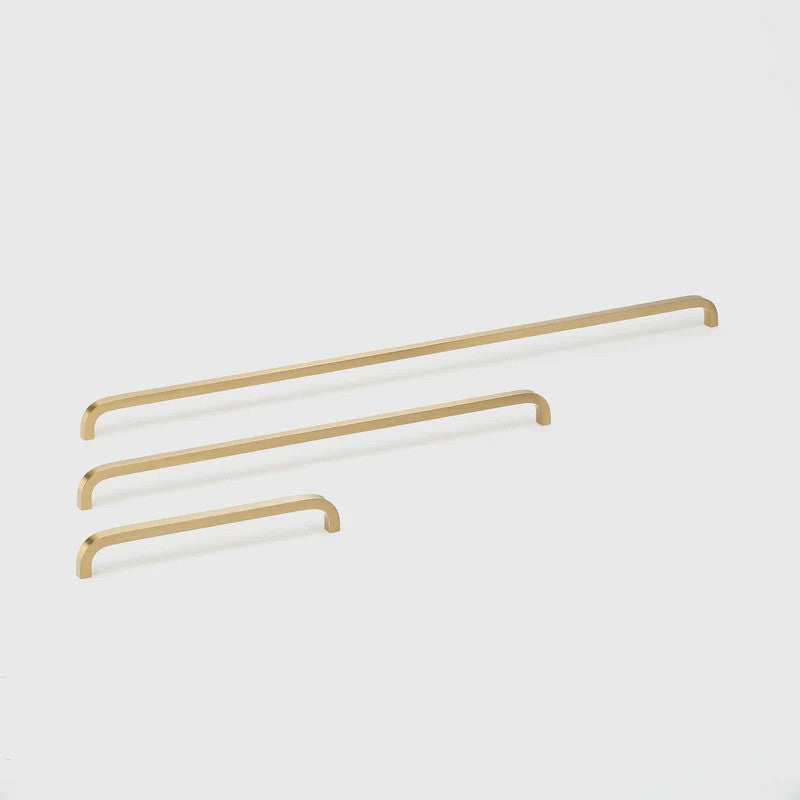 Lo & Co Intersect Pull - Tumbled Brass - Flooring Bathrooms Interiors