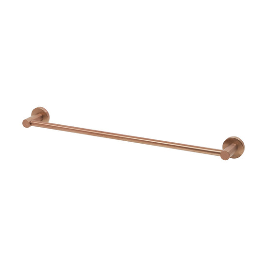 Stream Single Towel Rail - 600mm in Satin Copper