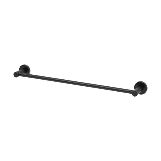 Stream Single Towel Rail - 600mm in Matt Black