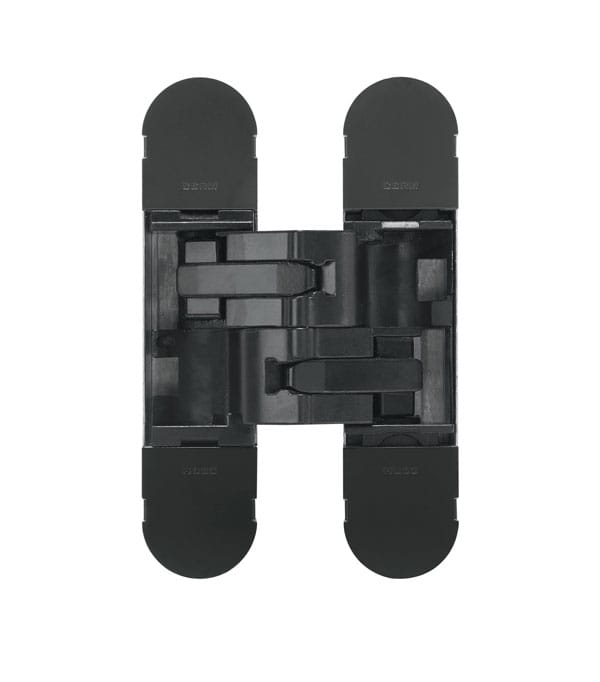 85kg WIDE THROW Fully Concealed 3D Hinge: Black in Black