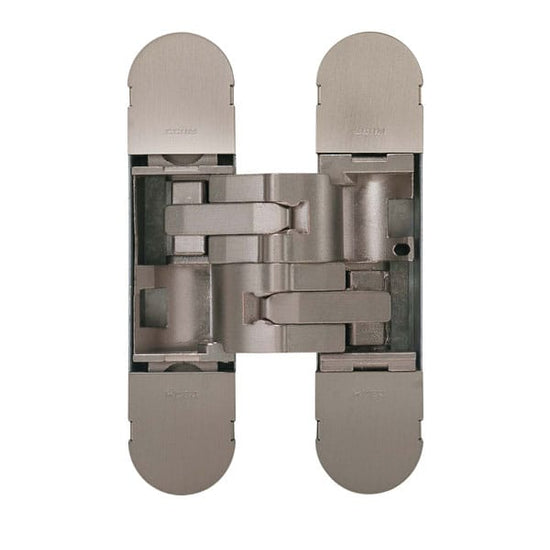 85kg WIDE THROW Fully Concealed 3D Hinge: NI in Nickel