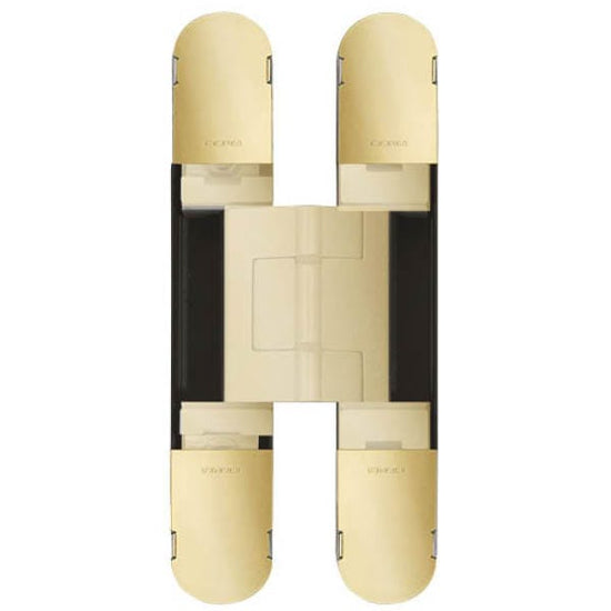 75Kg Fully Concealed 3D Hinge – Polished Brass in Polished Brass