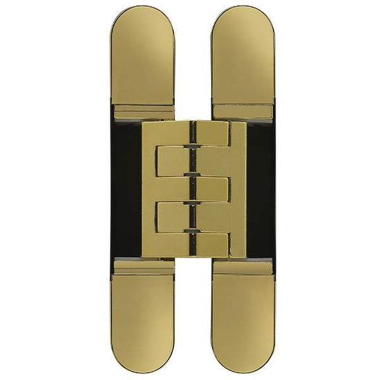 175Kg Fully Concealed 3D Hinge – Polished Brass in Polished Brass