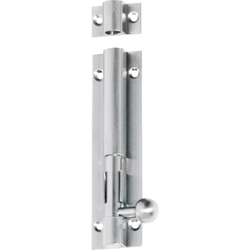 Barrel Bolt Satin Chrome L100xW25mm Bolt 7.5mm in Satin Chrome