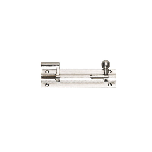 Necked Barrel Bolt, 100 x 25mm in Brushed Nickel