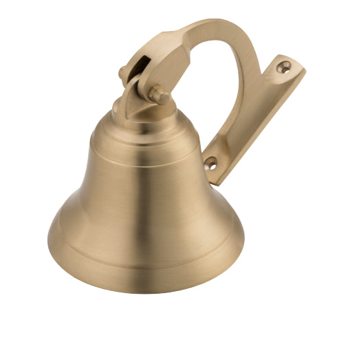 Ships Bell Satin Brass D100mm in Satin Brass