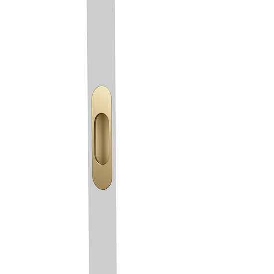 Mardeco Radius End Pull (each), H96mm x W26mm, Face 2mm in Satin Brass