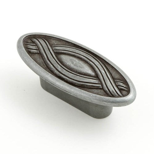 Castella Nouveau Oval Cabinet Knob in Pewter