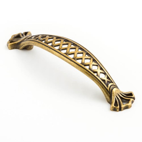 Castella Opera Cabinet Pull Handle in Antique Brass