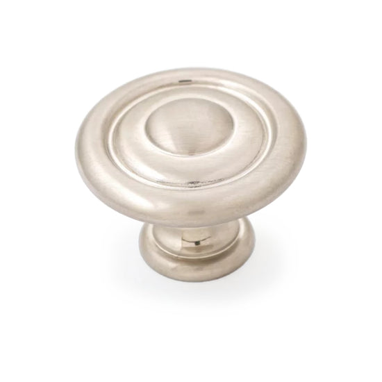 HERITAGE Shaker 35mm Fluted Knob - Satin Nickel in Satin Nickel