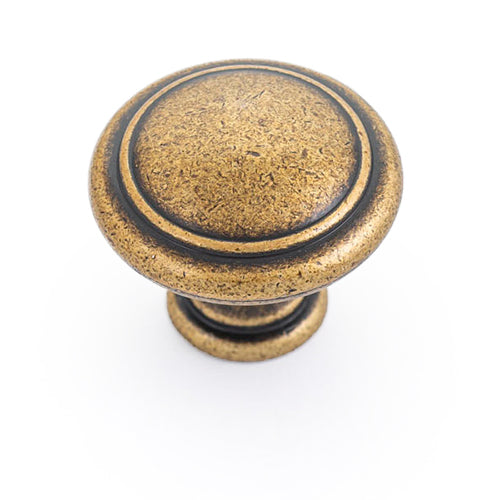 Windsor 30mm Knob  in Antique Brass