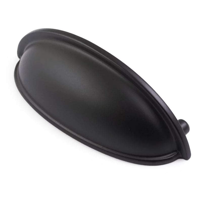 NOSTALGIA Decade 76mm Cup Pull (Overall: 95mm) - Matt Black in Matt Black