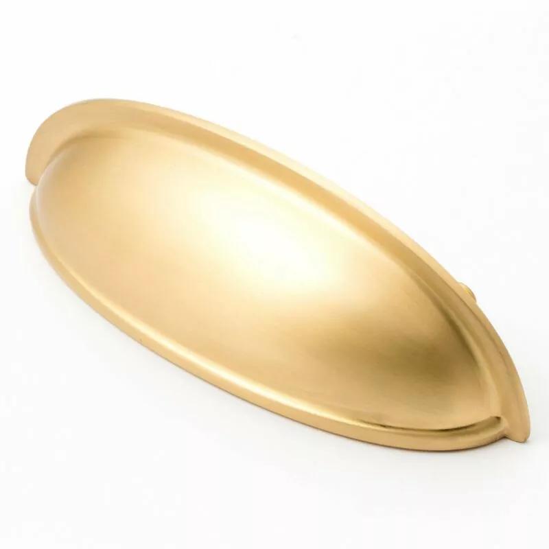 Decade 76mm Cup Pull (Overall: 118mm) in Satin Brass