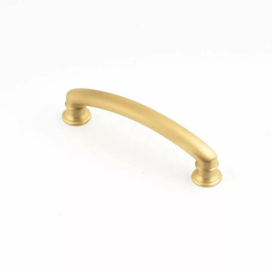 Decade 102mm Ridged Pull Handle in Satin Brass