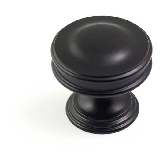 Castella Decade Cabinet Dome Knob in Matt Black