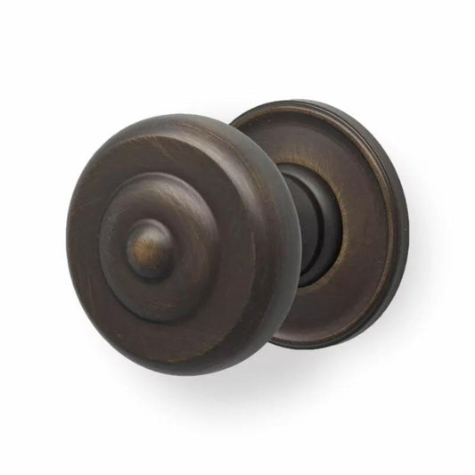 Decade 38mm Knob & Backplate - Bronze in Bronze