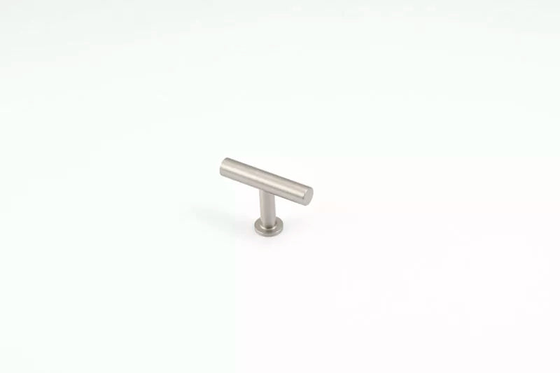 STATEMENT Stirling 50mm Solid Brass 'T' Knob - Dull Brushed Nickel in Dull Brushed Nickel