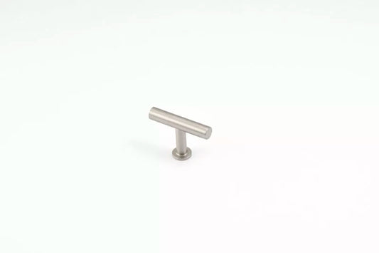 STATEMENT Stirling 50mm Solid Brass 'T' Knob - Dull Brushed Nickel in Dull Brushed Nickel