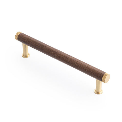 Kereste 192mm Handle in Walnut/ Satin Brass