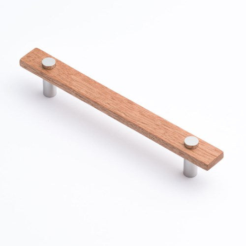 Castella Madera Cabinet Pull Handle in Tasmanian Oak / Polished Chrome