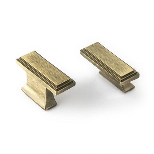 Castella Buckhurst Cabinet Knob in Brushed Antique Brass