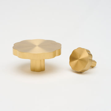 Tropez Knob Brass in Natural Brass