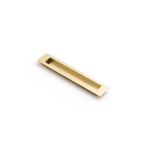 Slide 200mm Flush Pull in Satin Brass