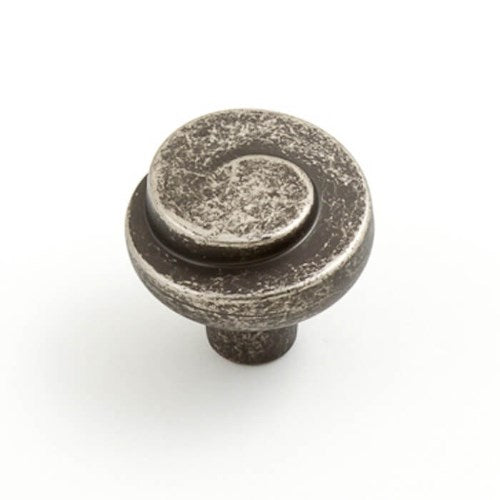 Castella Plume Cabinet Knob in Rustic Tin