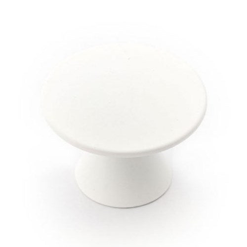 Castella Disc Coat Hook in Matt White