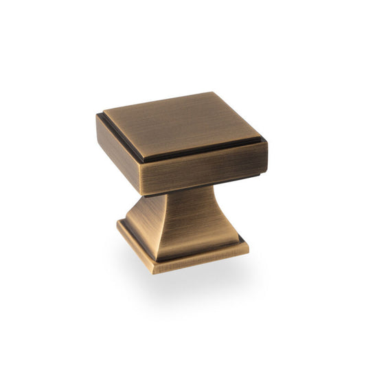 Kensington 30mm Knob in Aged Brass