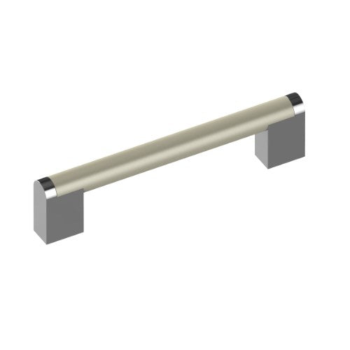 14mm Round with 22mm Square Feet, 288mm CTC in Polished Chrome / Brushed Nickel