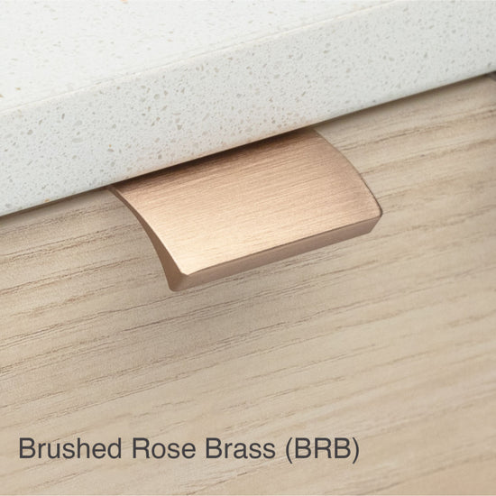 Edge Pull 40mm in Brushed Rose Brass