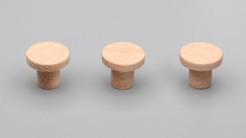 Cabinet Knob. Timber Cabinet Knob. in Raw Oak