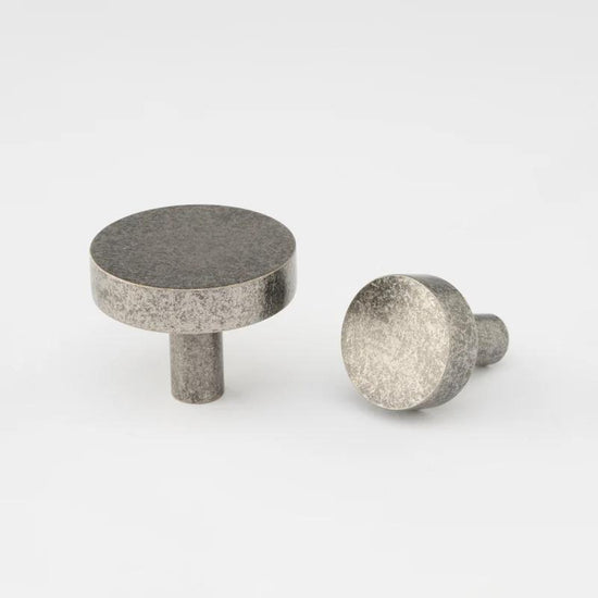 Ascot Knob Tumbled Nickel in Tumbled Nickel