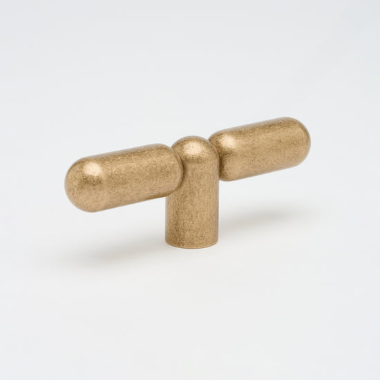 Tubby T-Pull Tumbled Brass in Tumbled Brass