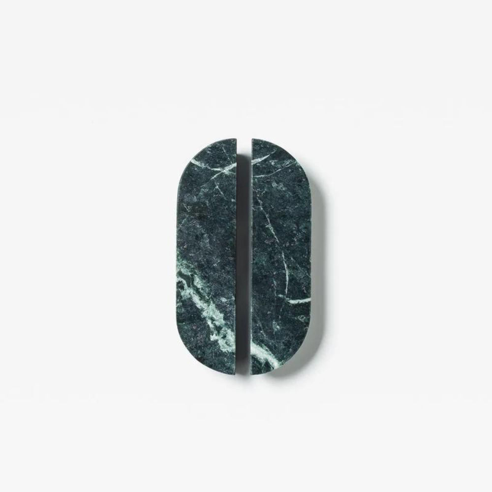 Dot Marble Handle Verde Small in Verde Marble