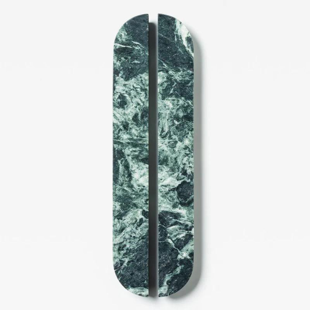 Dot Marble Handle Verde Large in Verde Marble