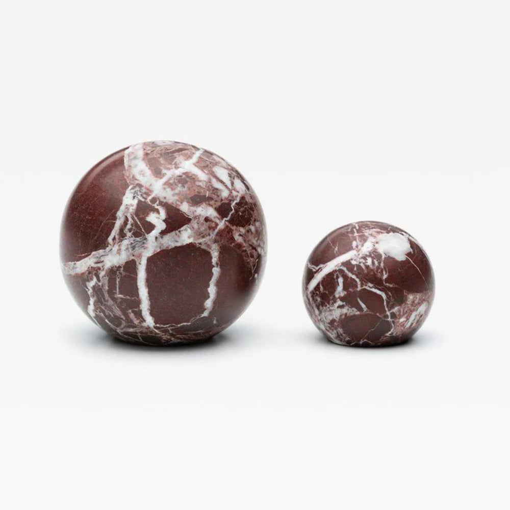 Lo & Co Hubble Knob Rosso Marble in Rosso Marble