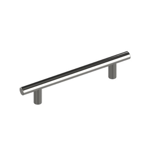 P001 Cabinet Pull Handle, Solid Stainless Steel, Ø10mm, 96mm CTC, 145mm OA, Projection 32mm in Polished Stainless