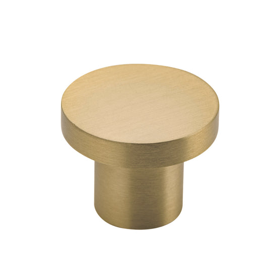 Cupboard Knob Osaka Brushed Brass P30xD38mm in Brushed Brass