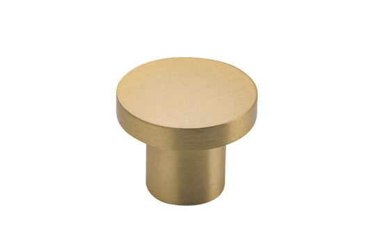 Cupboard Knob Osaka Brushed Brass P30xD38mm in Brushed Brass