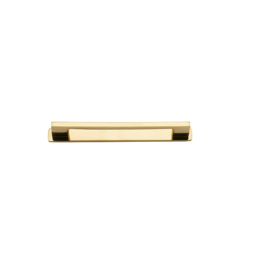 Cabinet Pull Cali Polished Brass L290xW9xP28mm CTC256mm with Backplate in Polished Brass