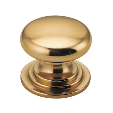 Cupboard Knob Sarlat Polished Brass P27xD32mm in Polished Brass