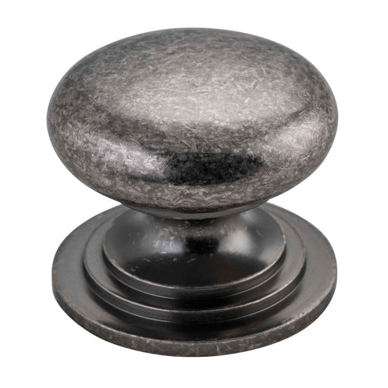 Cupboard Knob Sarlat Distressed Nickel P32xD38mm in Distressed Nickel