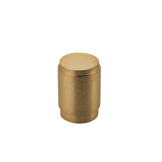 Cupboard Knob Berlin Brushed Brass P28xD20mm in Brushed Brass