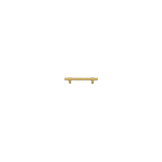 Cabinet Pull Helsinki Brushed Gold PVD L141xP36mm BD11mm CTC96mm in Brushed Gold PVD