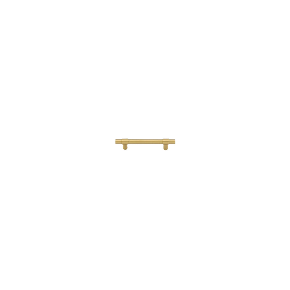 Cabinet Pull Helsinki Brushed Gold PVD L141xP36mm BD11mm CTC96mm in Brushed Gold PVD