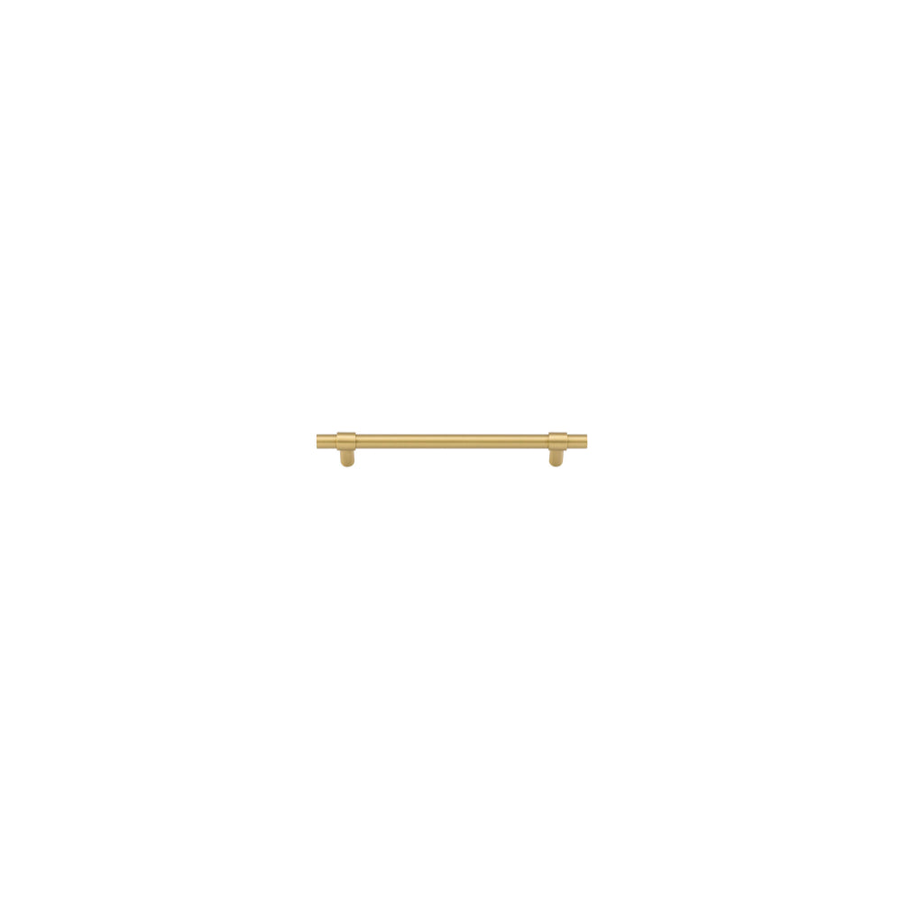 Cabinet Pull Helsinki Brushed Gold PVD L205xP36mm BD11mm CTC160mm in Brushed Gold PVD