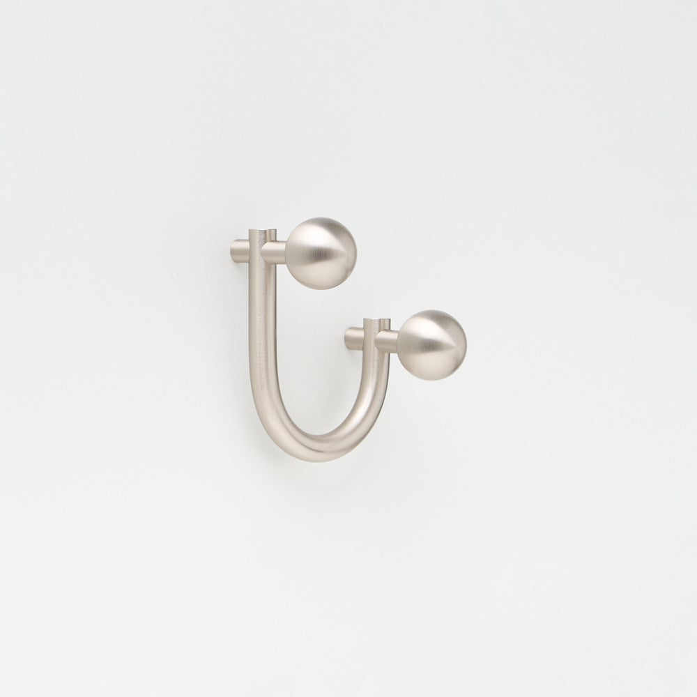 Lo & Co Sphere Hook Small in Brushed Nickel