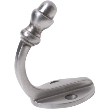 Robe Hook Acorn Iron Polished Metal H45xP70mm in Polished Metal